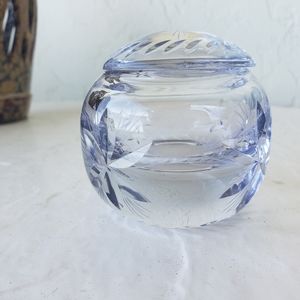 Vintage cut glass trinket holder